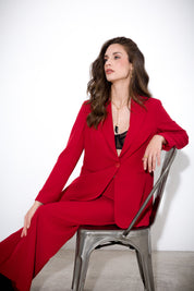 Flowing single-breasted blazer