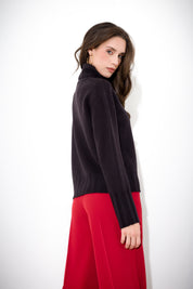 Maglia dolcevita in pura lana costa