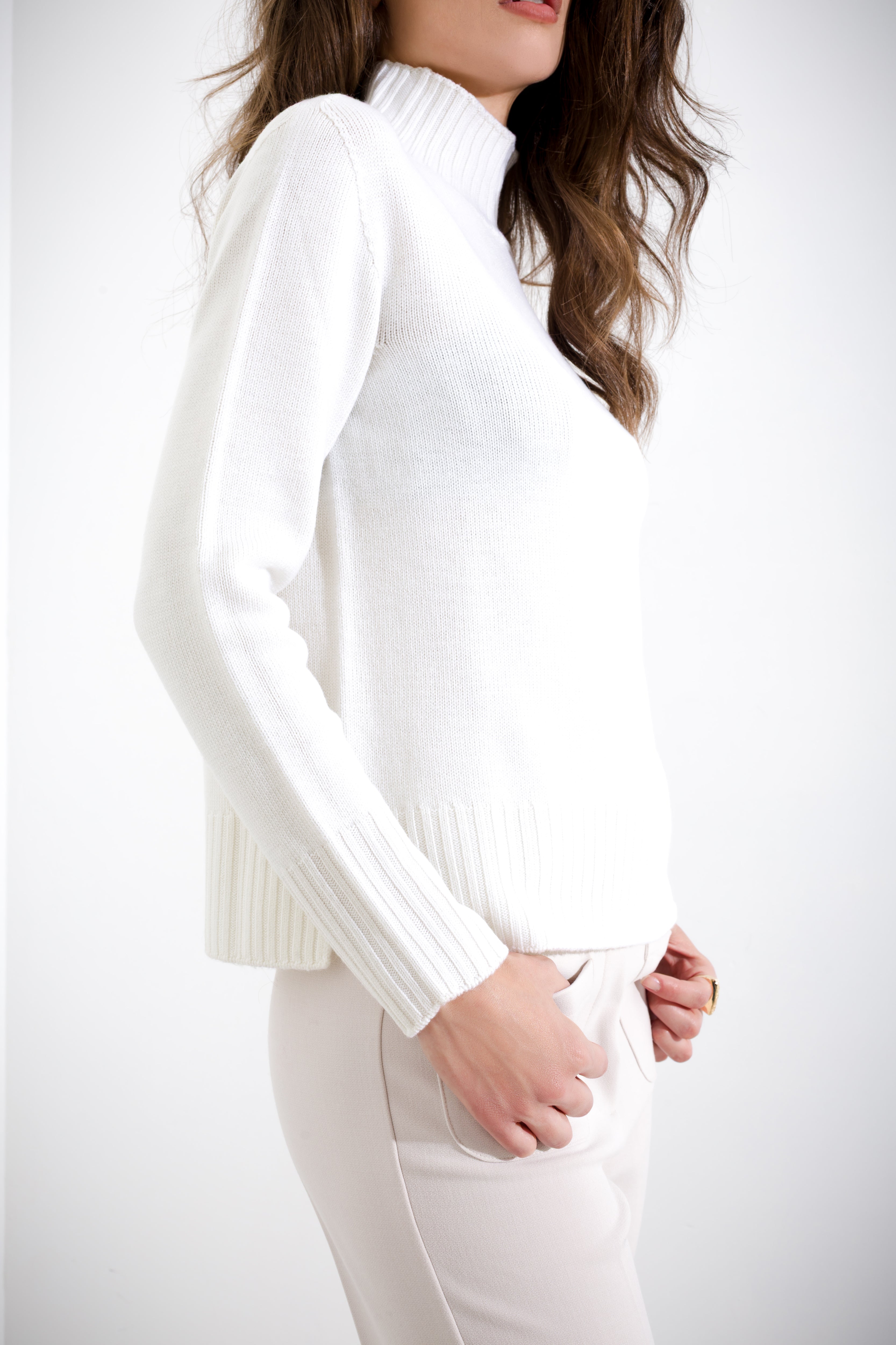 Maglia in pura lana a collo alto FRIENDLY SWEATER - Compagnia Italiana