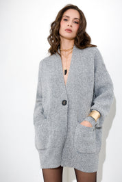 Cardigan over con filo lurex