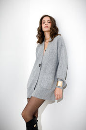 Cardigan over con filo lurex