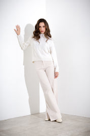 Straight velvet trousers
