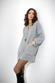 Cardigan over con filo lurex