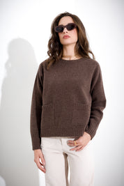 Maglia in pura lana melange FRIENDLY SWEATER