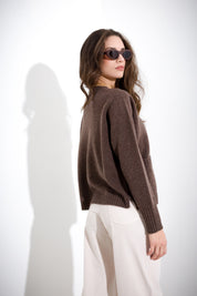 Maglia in pura lana melange FRIENDLY SWEATER