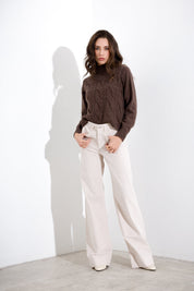 Maglia in pura lana melange a lupetto FRIENDLY SWEATER