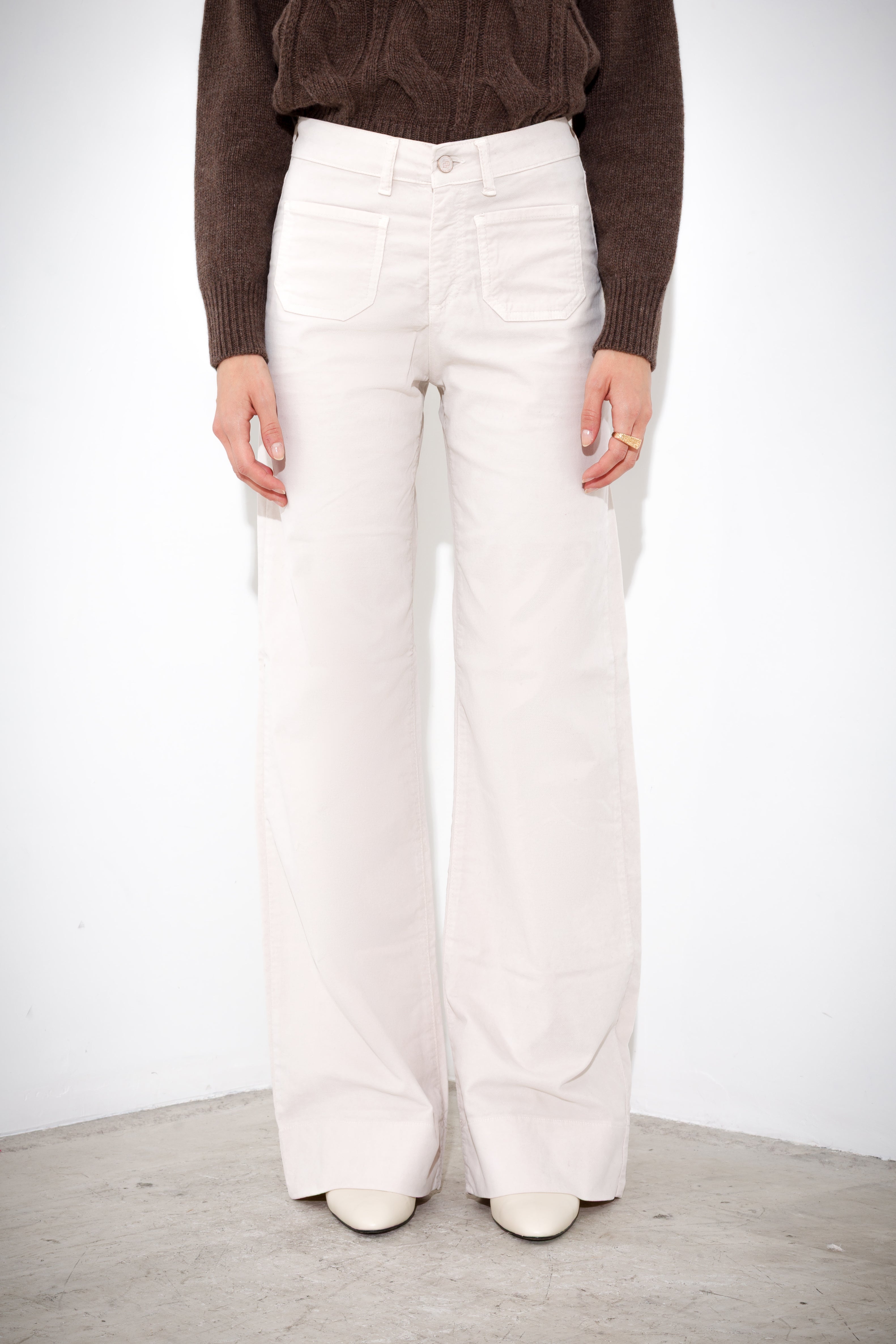 Straight velvet trousers