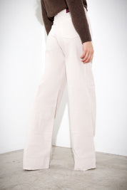 Straight velvet trousers