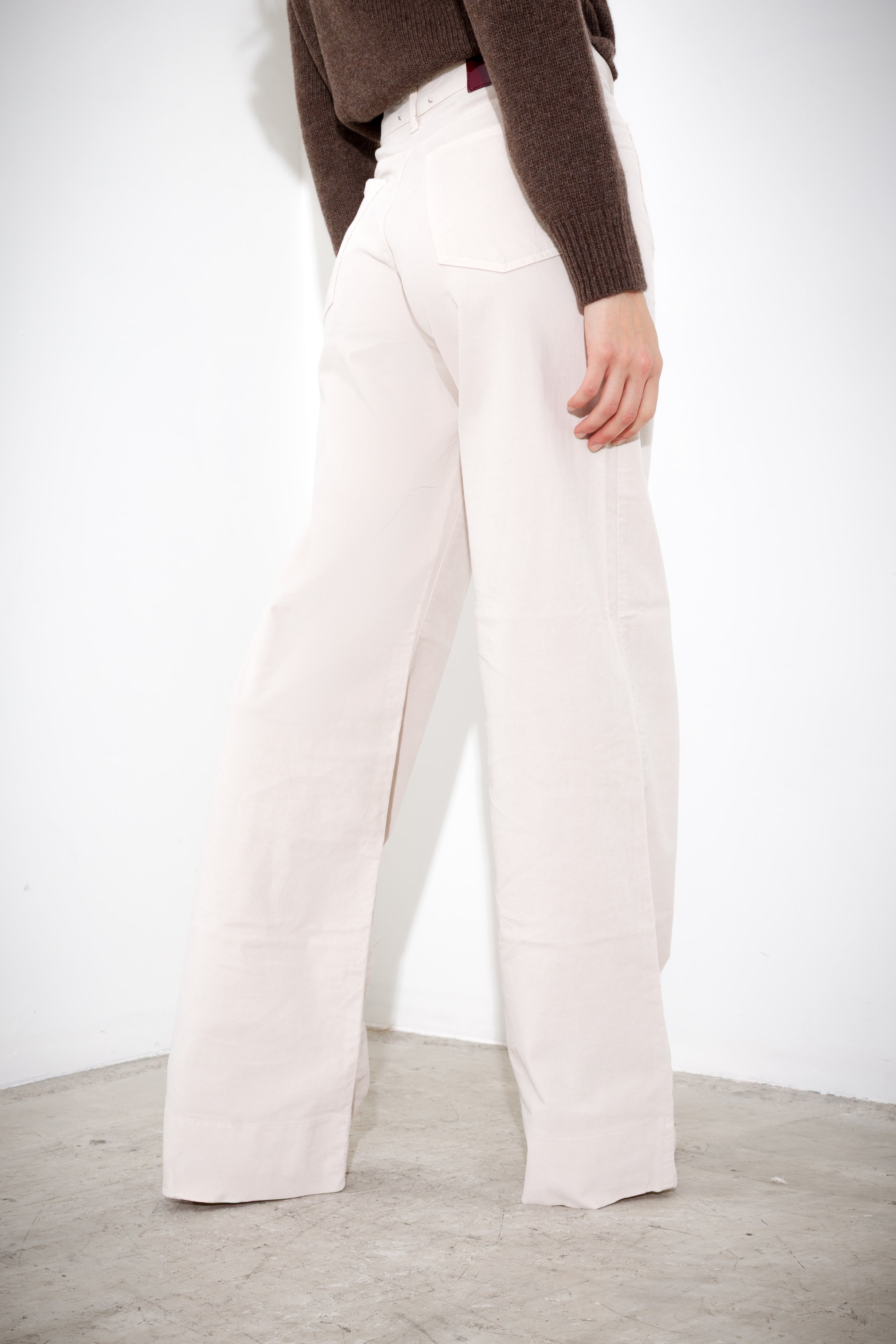 Straight velvet trousers