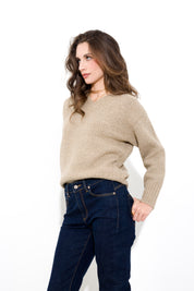 Maglia scollo a v filo lurex