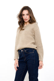 Maglia scollo a v filo lurex