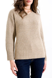 Maglia scollo a v filo lurex