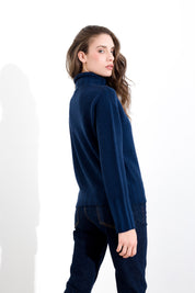 Maglia dolcevita in pura lana costa