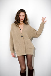 Cardigan over con filo lurex