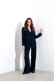 Flowing single-breasted blazer