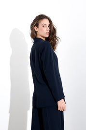 Flowing single-breasted blazer