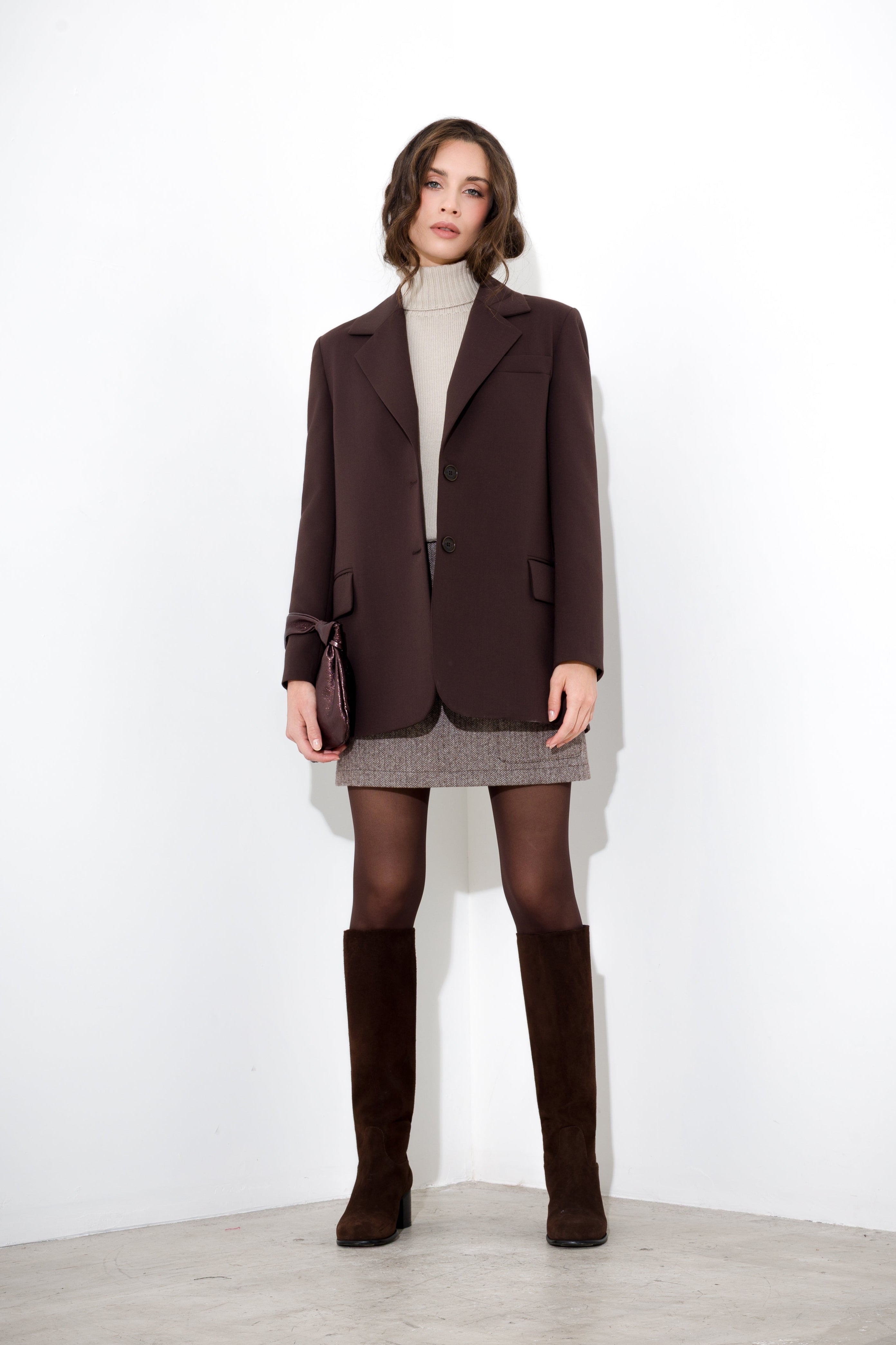 Blazer over in tela lana