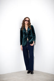 Blazer monopetto in velluto
