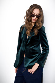 Blazer monopetto in velluto