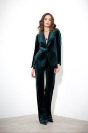 Blazer monopetto in velluto
