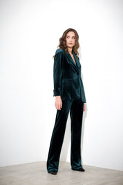 Blazer monopetto in velluto