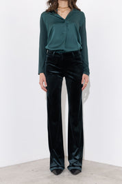 Pantalone flare in velluto