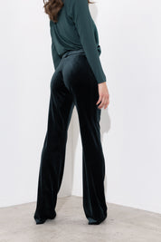 Pantalone flare in velluto
