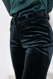 Pantalone flare in velluto