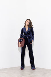 Pantalone flare in velluto