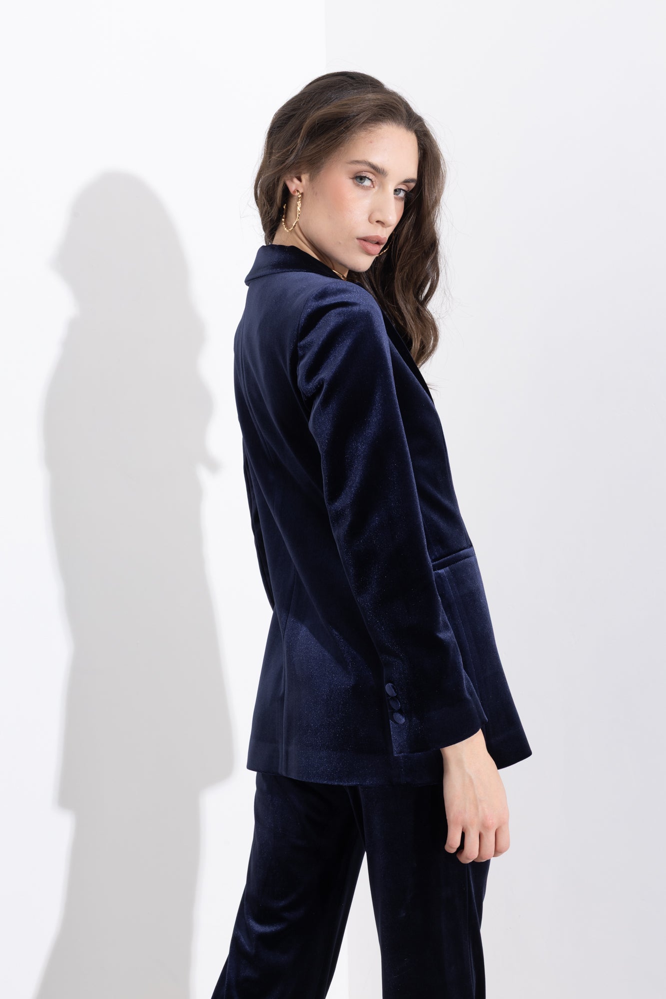 Blazer monopetto in velluto