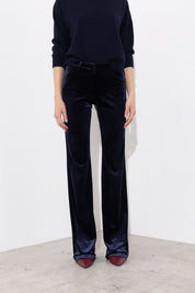 Pantalone flare in velluto