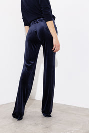 Pantalone flare in velluto