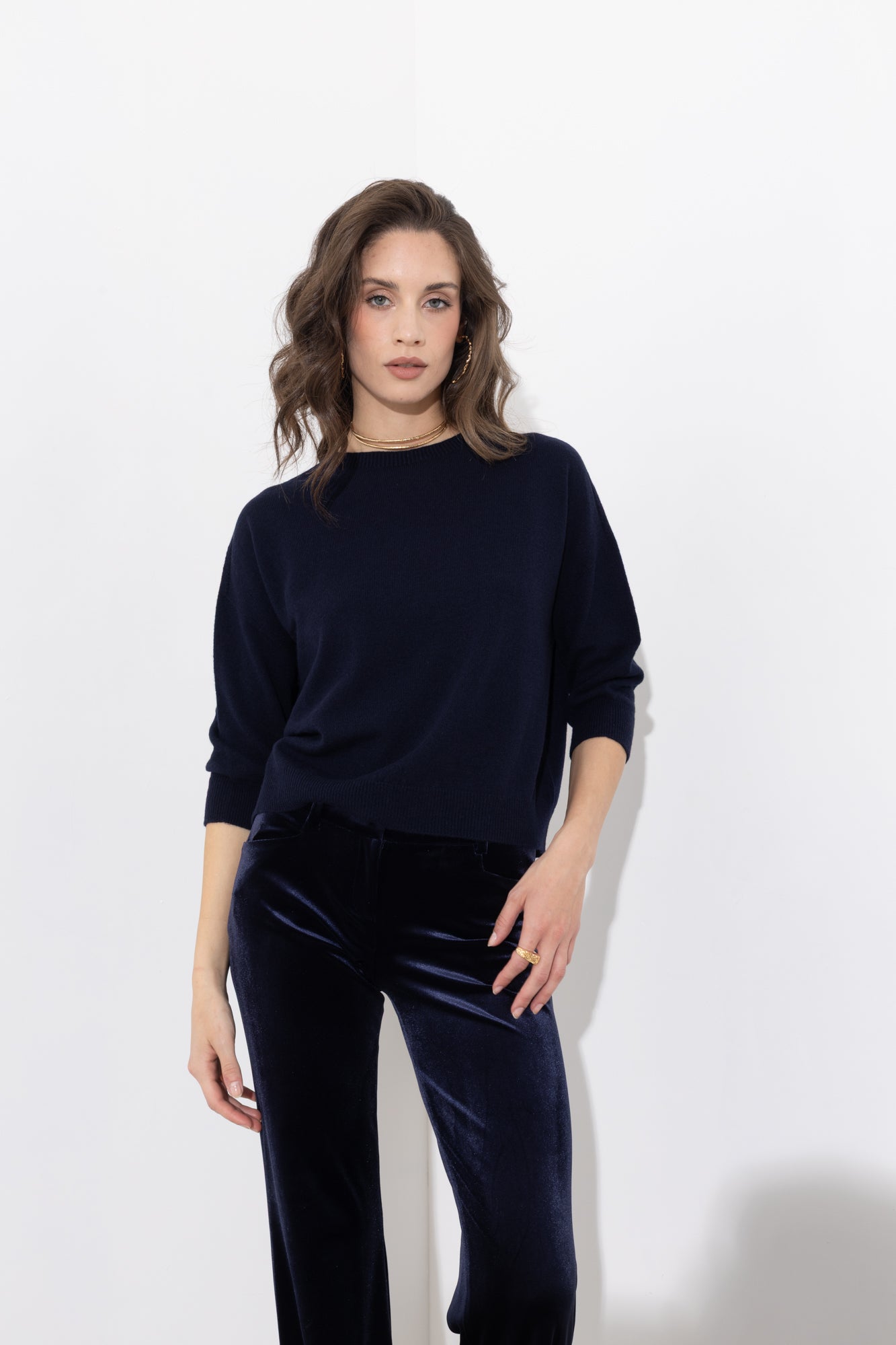 Maglia scatoletta in lana cachemire FRIENDLY SWEATER - Compagnia Italiana