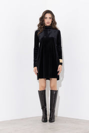 Abito corto in velluto ciniglia