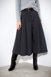 Gonna pantalone in tela lana