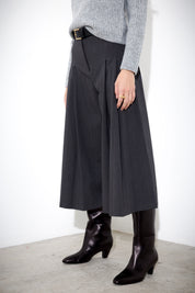 Gonna pantalone in tela lana