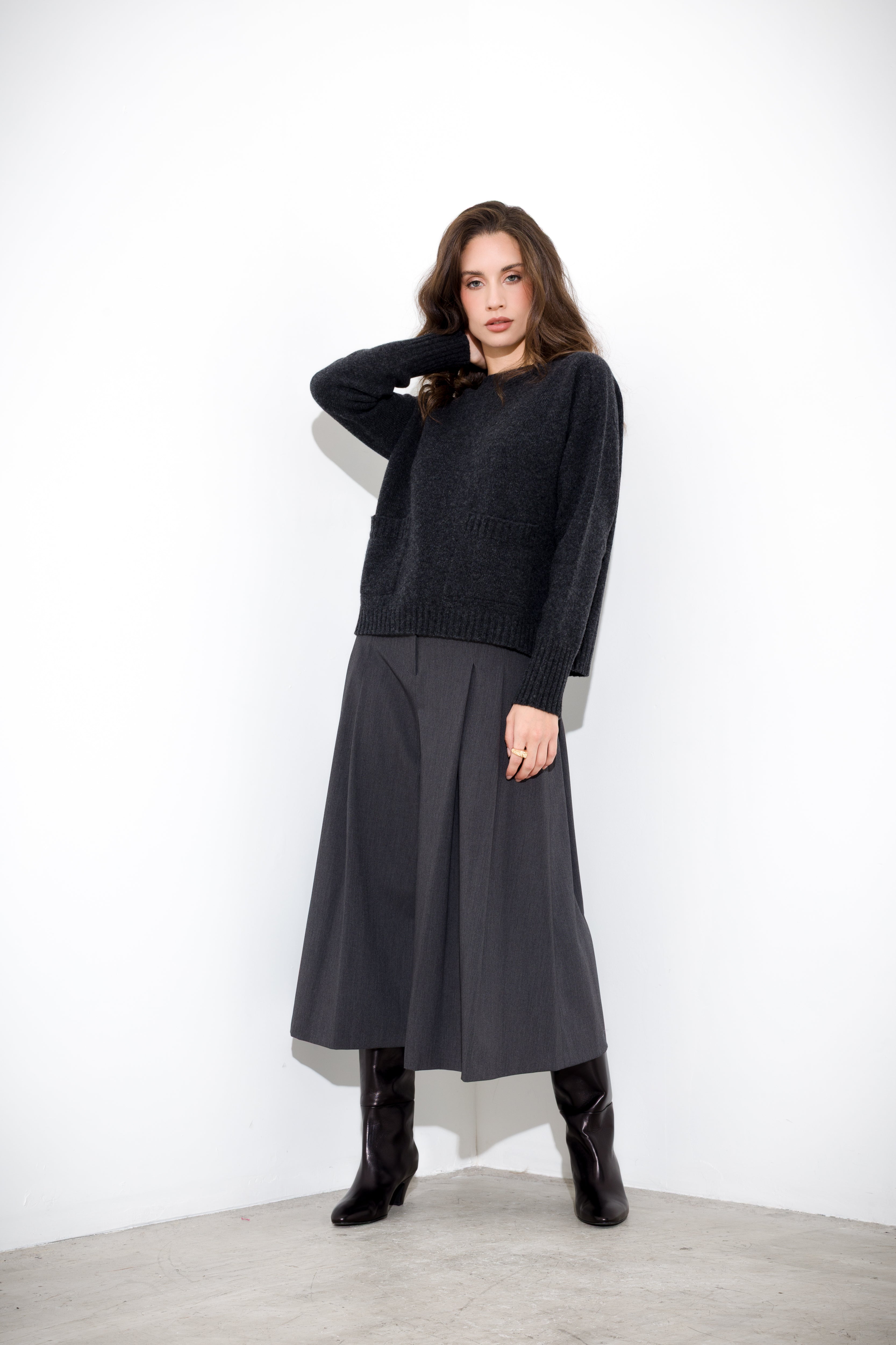 Maglia in pura lana melange FRIENDLY SWEATER
