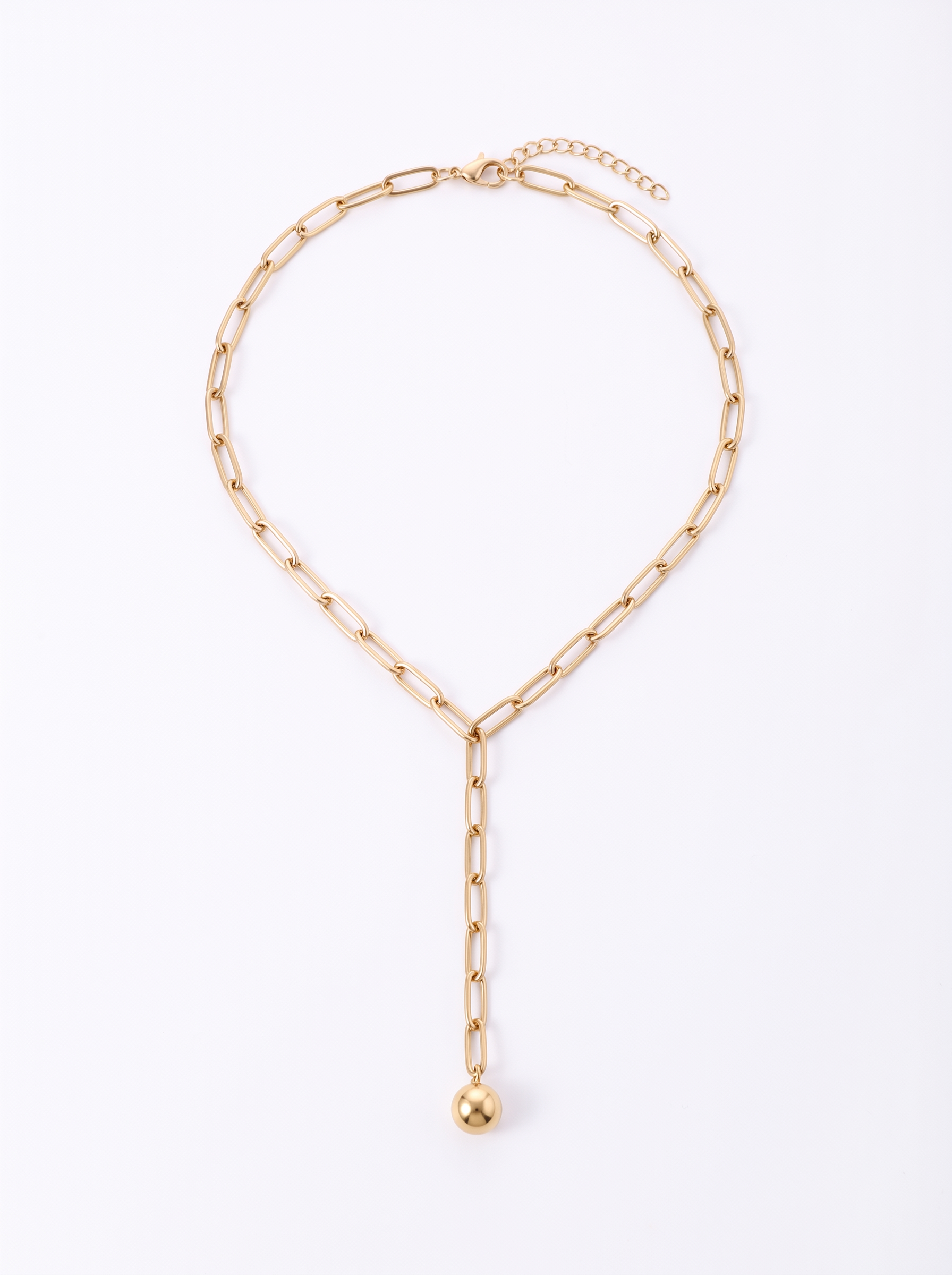 Collana Paperclip Lunga con Pendente a Sfera - Compagnia Italiana
