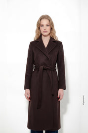 Cappotto in panno con cintura