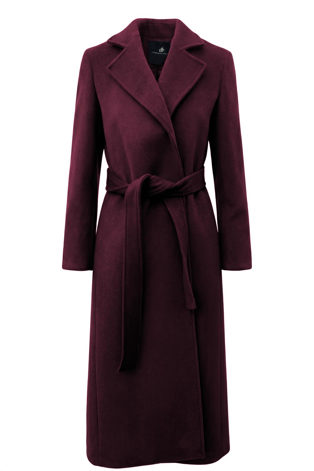 Cappotto in panno con cintura