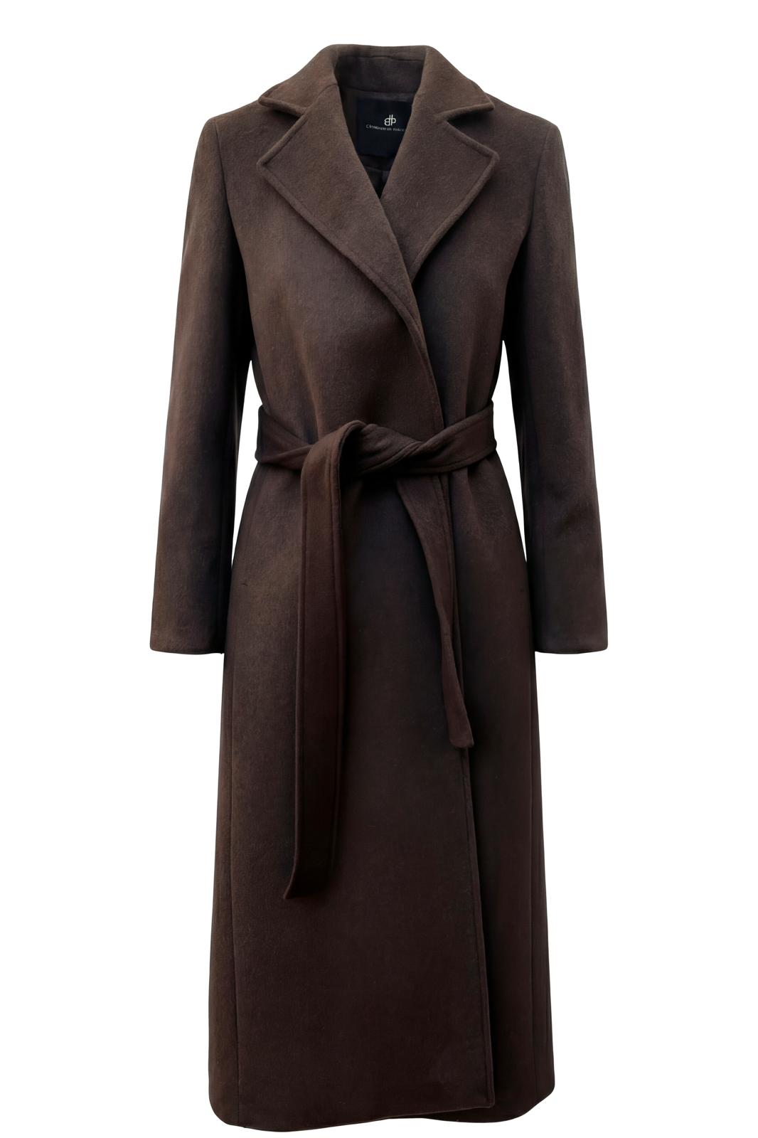 Cappotto in panno con cintura