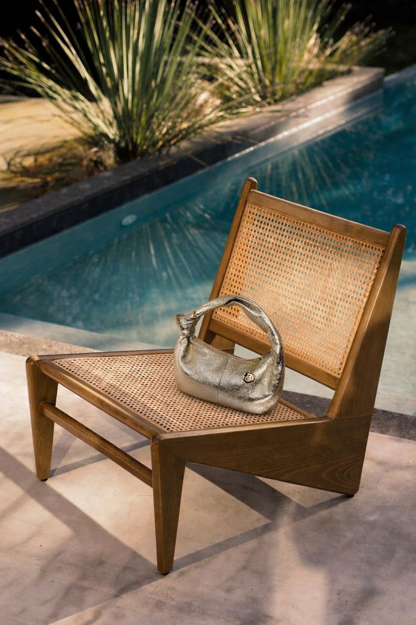 Mini bag in laminated leather