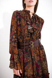 Double buckle corset belt