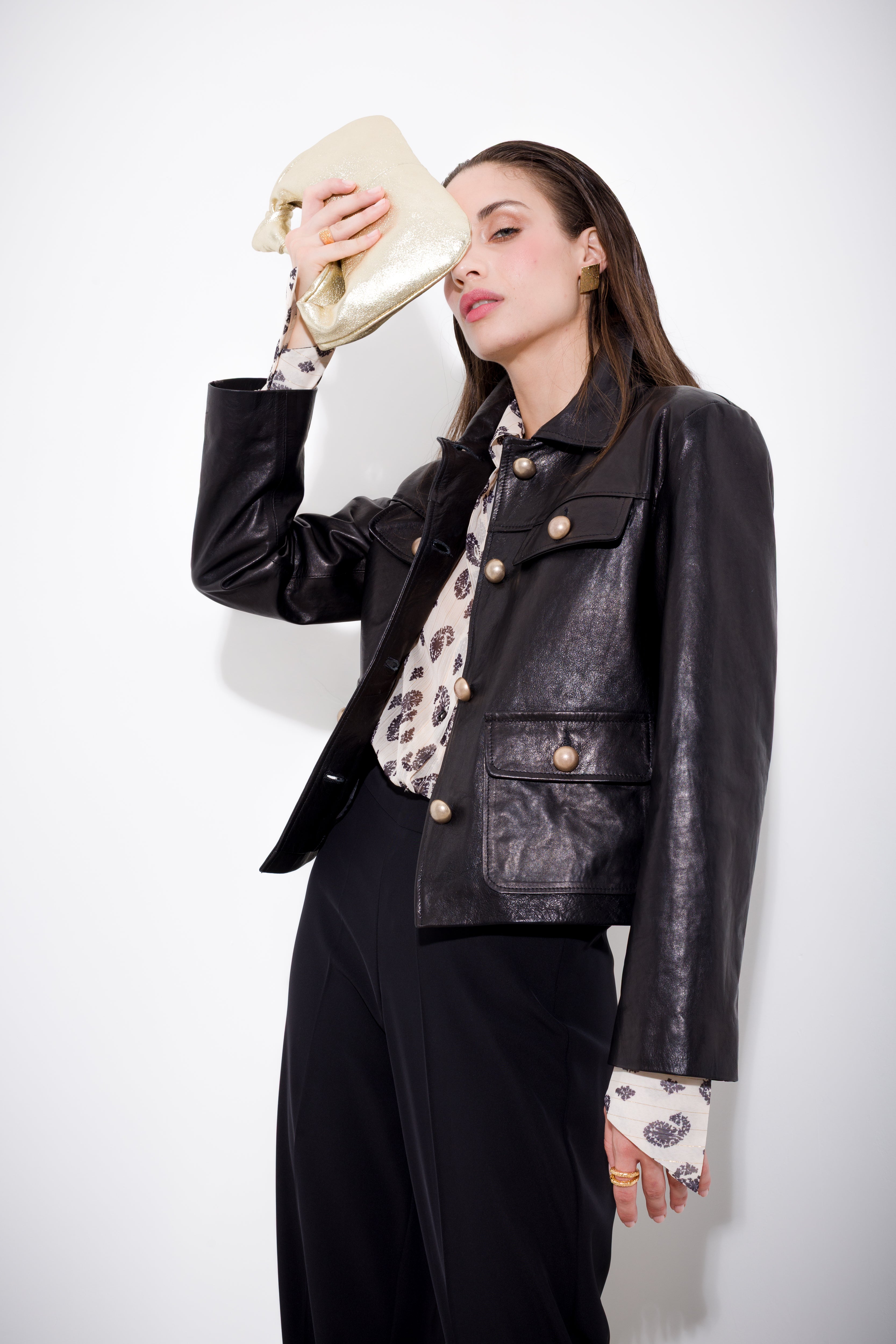 Borsa mini in pelle laminata - Compagnia Italiana