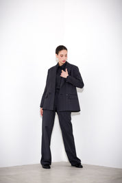 Pantalone dritto gessato