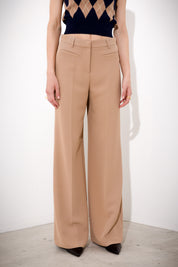 Pantalone a palazzo in fluido diagonale