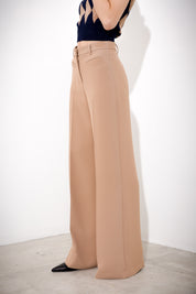 Pantalone a palazzo in fluido diagonale