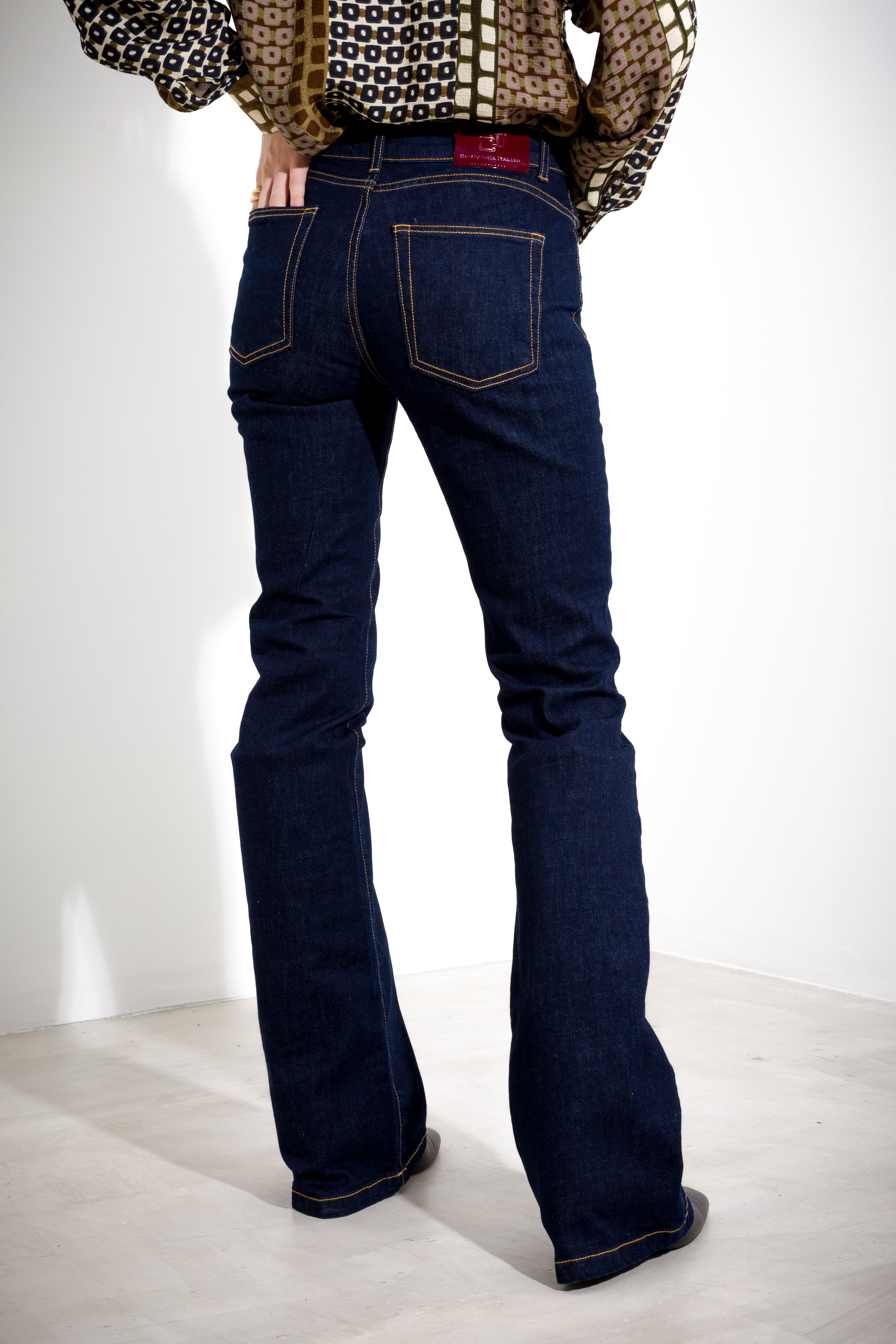 Pantalone Mid Flare in denim