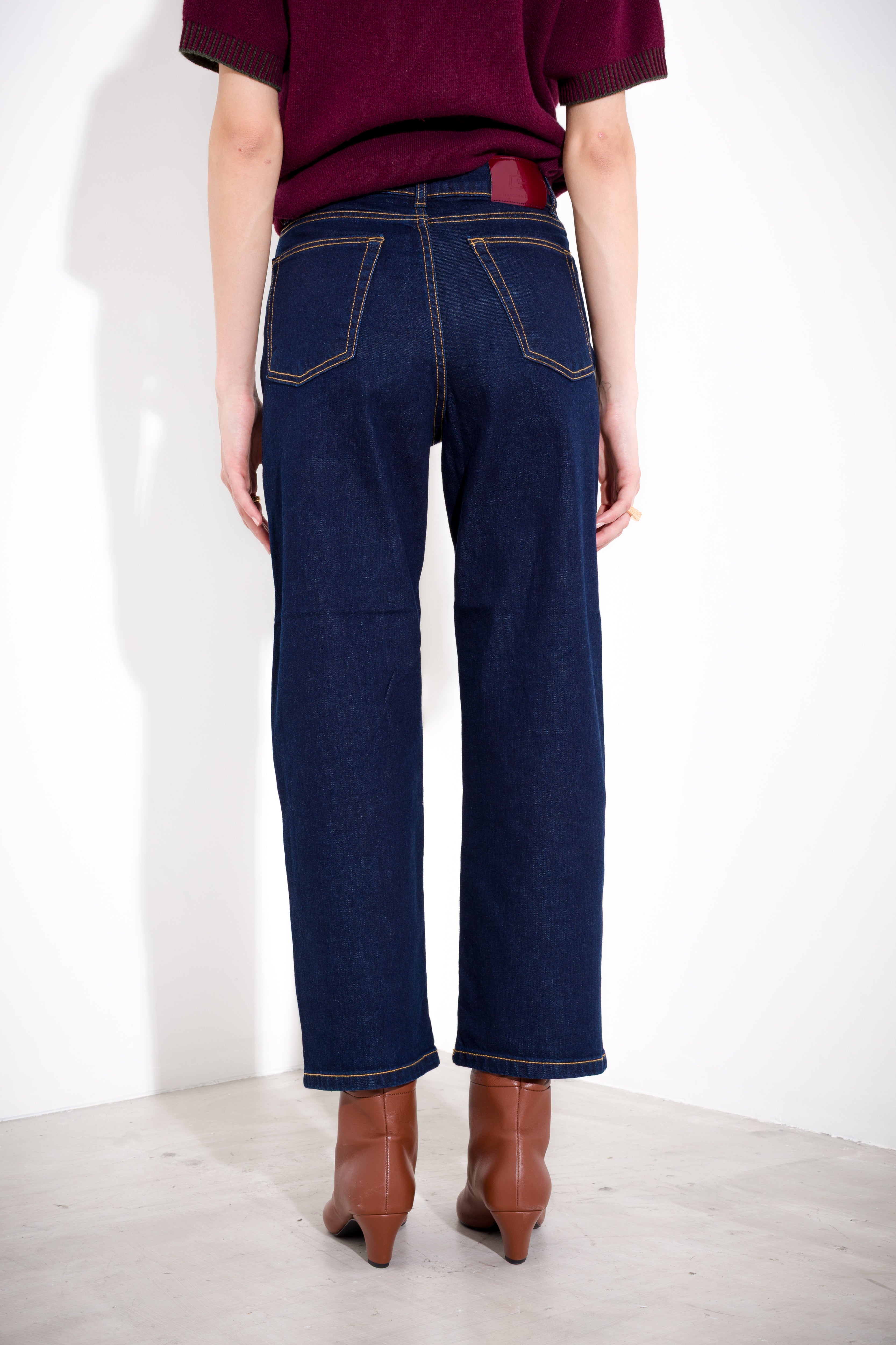 Pantalone in denim wide leg