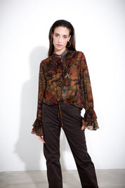 Camicia con rouches